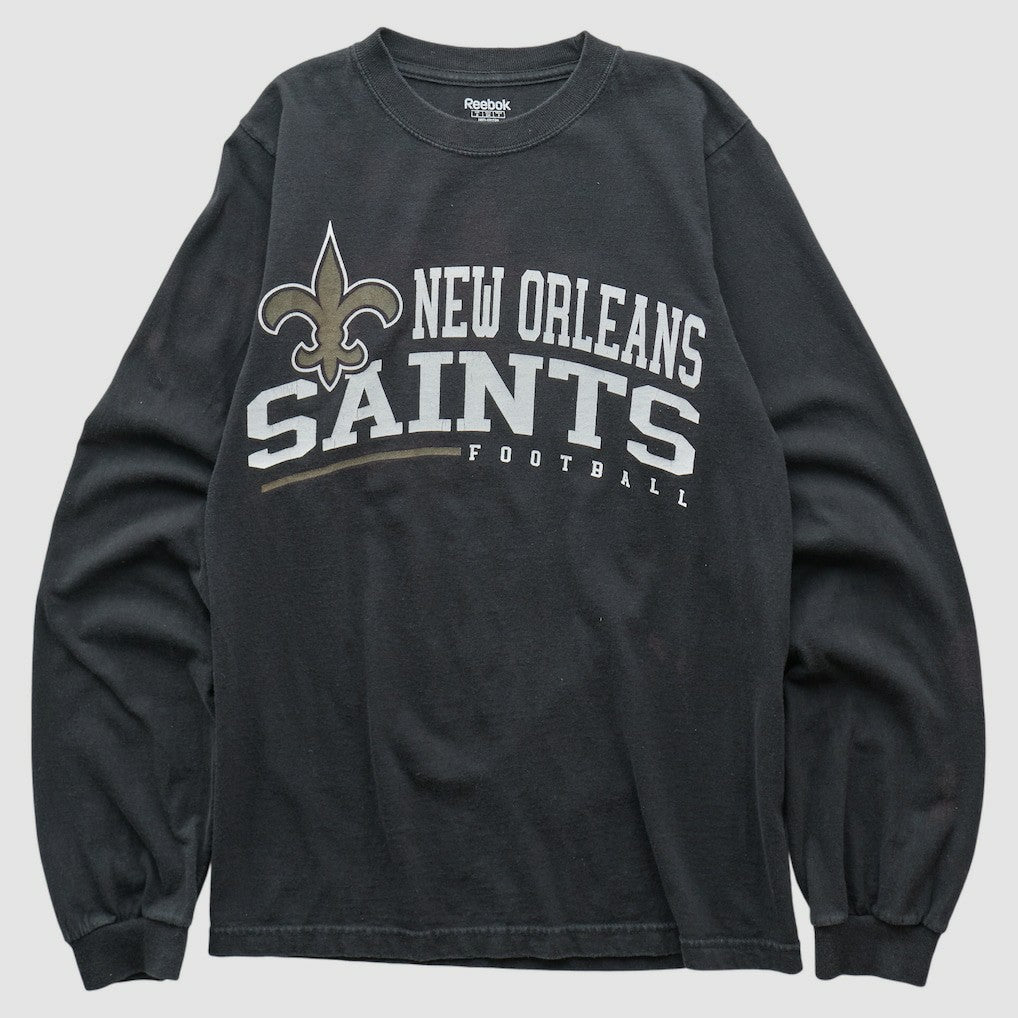 Fanatics New Orleans Saints Reebok 2000s Long Sleeve T-shirt Black Vintage