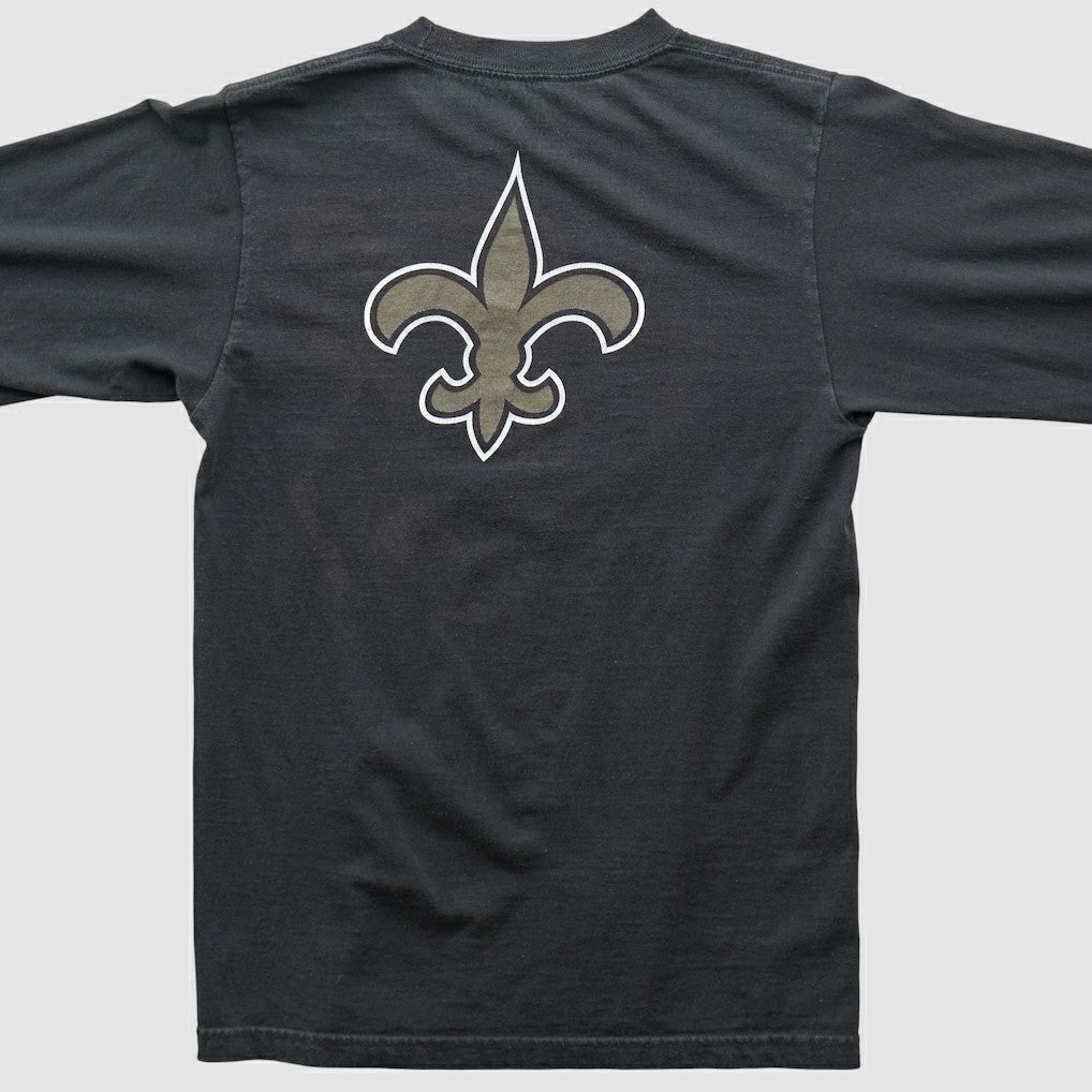 Fanatics New Orleans Saints Reebok 2000s Long Sleeve T-shirt Black Vintage