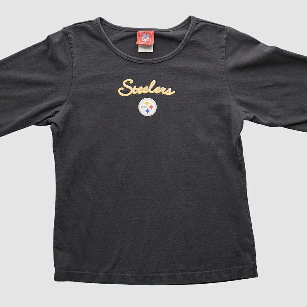 Fanatics Pittsburgh Steelers NFL 2000s Long Sleeve T-shirt Black Vintage