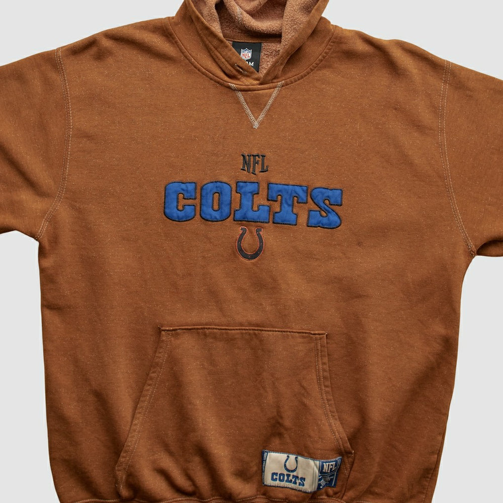 Fanatics Indianapolis Colts NFL 2010s Hooded Pullover Sweatshirt Brown Vintage