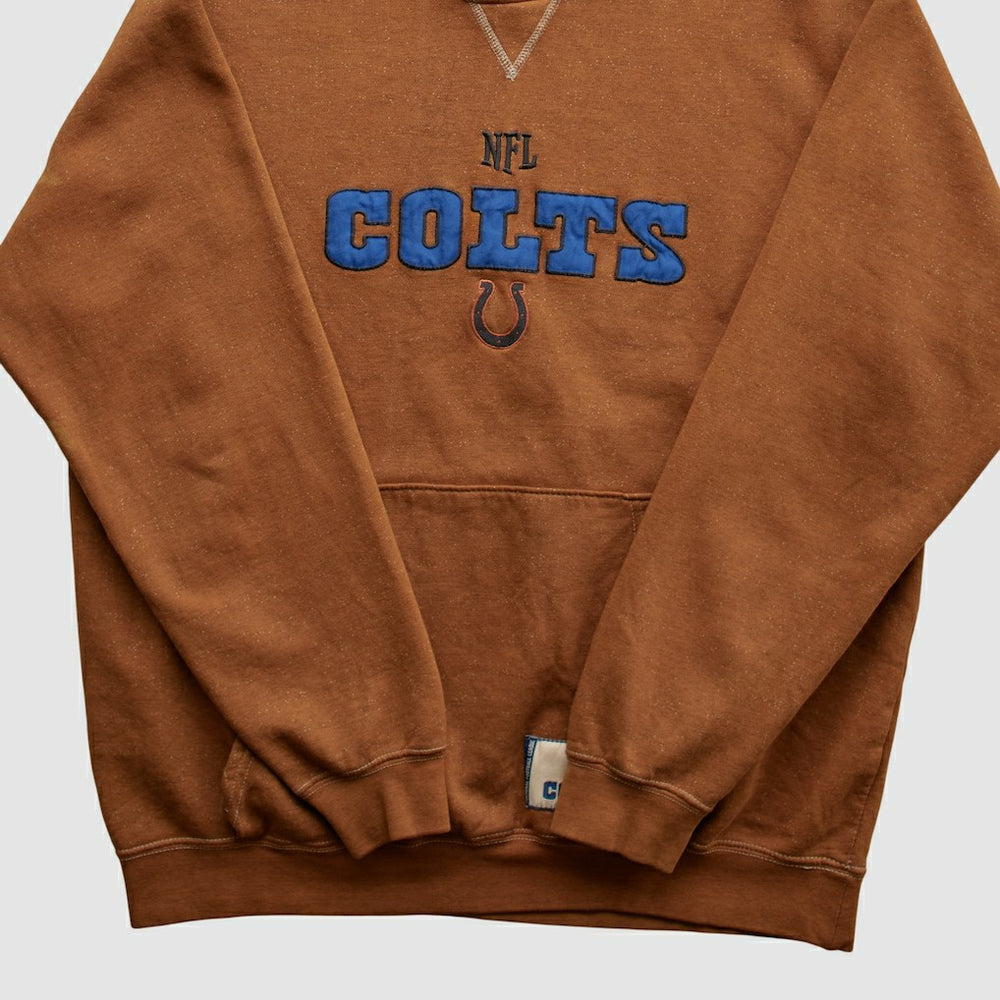 Fanatics Indianapolis Colts NFL 2010s Hooded Pullover Sweatshirt Brown Vintage