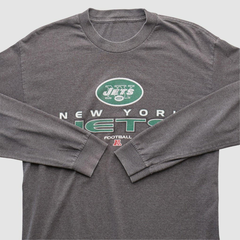 Fanatics New York Jets 2010s Long Sleeve T-shirt Dark Heather Gray Vintage