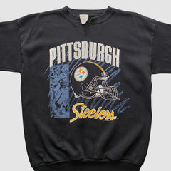Fanatics Pittsburgh Steelers Tultex 1992 Pullover Sweatshirt Black Vintage