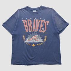 Atlanta Braves Hanes 90s T-shirt - Navy - Vintage - Fanatics on Sale