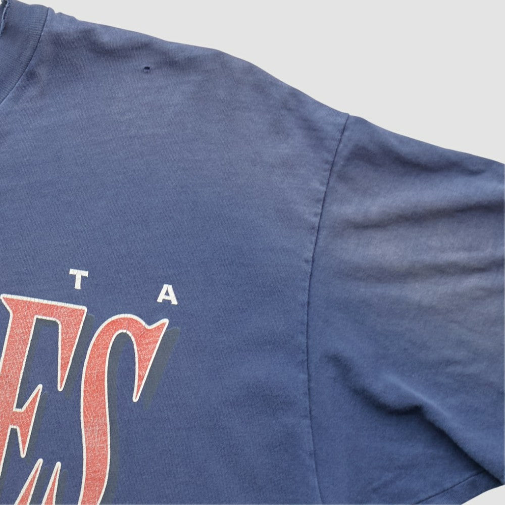 Atlanta Braves Hanes 90s T-shirt - Navy - Vintage - Fanatics on Sale