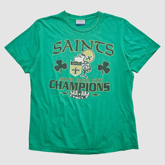 Fanatics New Orleans Saints Reebok 2010 T-shirt Green Vintage