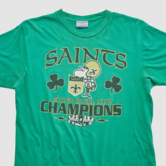 Fanatics New Orleans Saints Reebok 2010 T-shirt Green Vintage