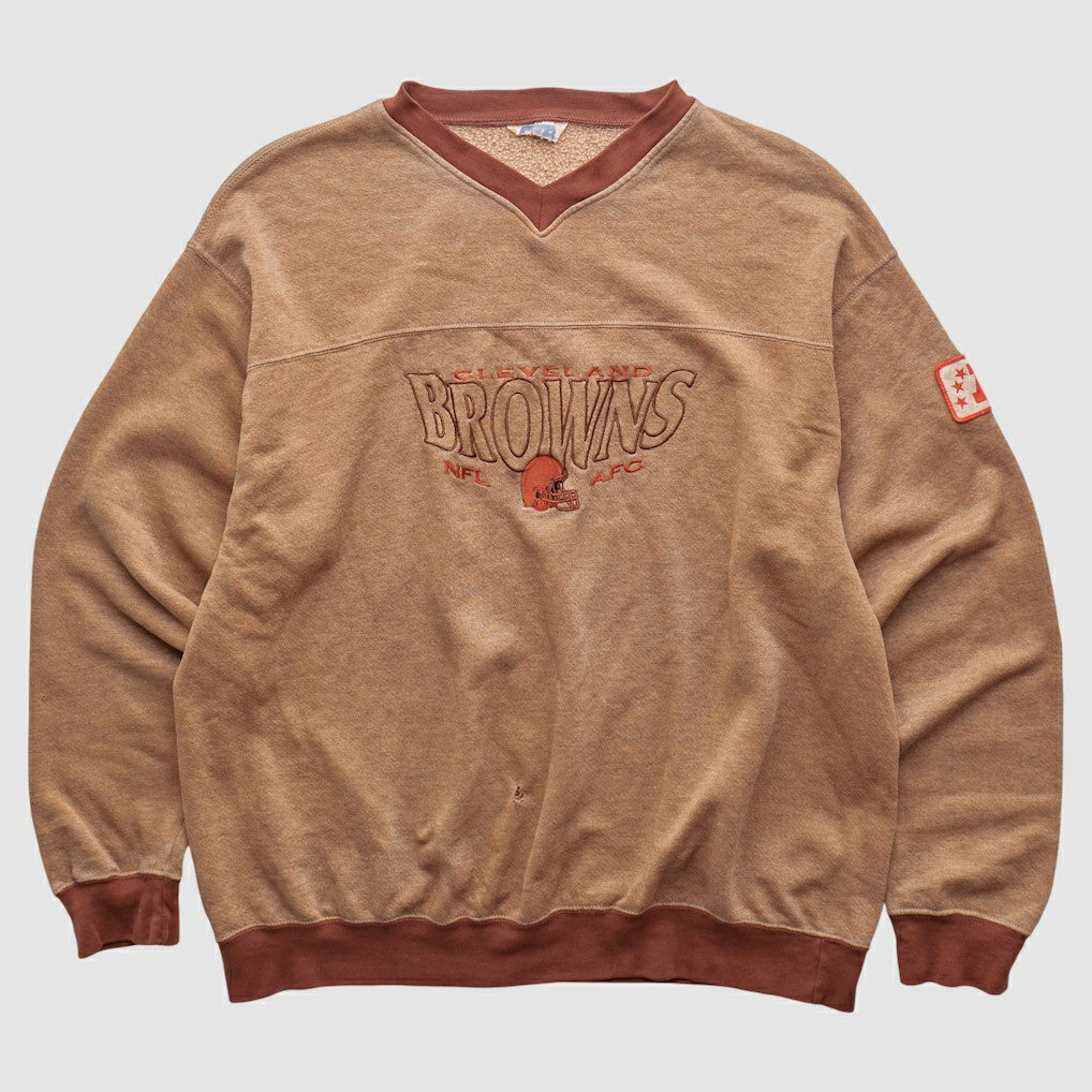 Fanatics Cleveland Browns CRABLE SPORTSWEAR 90s Pullover Sweatshirt Tan Vintage