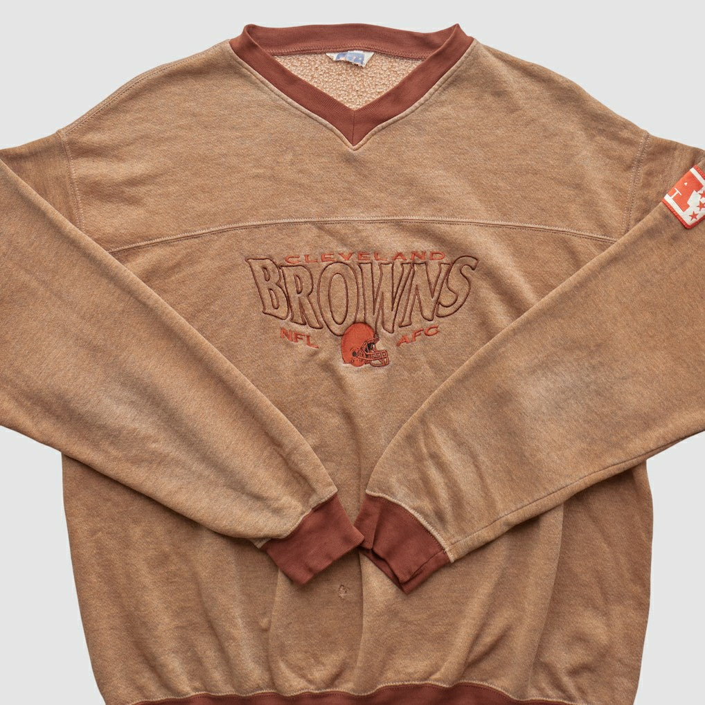 Fanatics Cleveland Browns CRABLE SPORTSWEAR 90s Pullover Sweatshirt Tan Vintage
