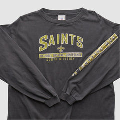 Fanatics New Orleans Saints NFL 2000s Long Sleeve T-shirt Charcoal Vintage