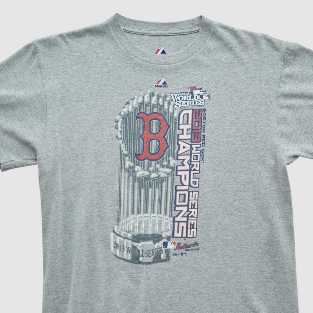 Boston Red Sox Majestic 2013 T-shirt - Heather Gray - Vintage - Fanatics Discount