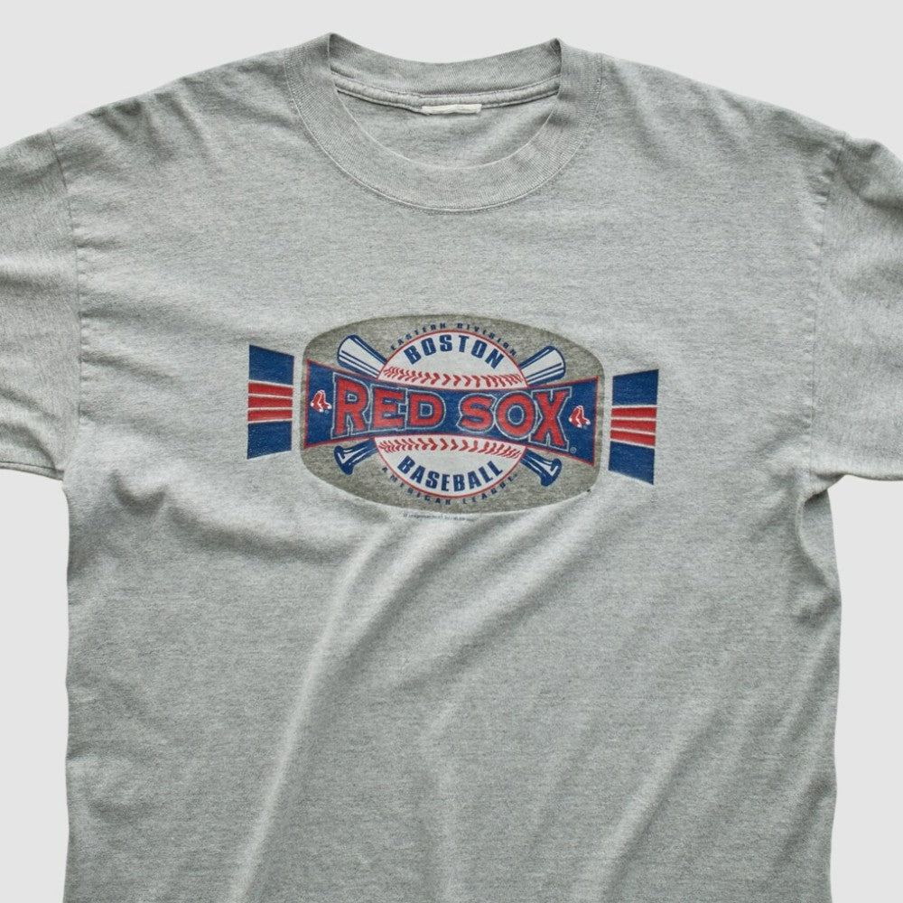 Boston Red Sox 2001 Long Sleeve T-shirt - Heather Gray - Vintage - Fanatics Discount