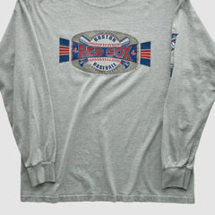 Boston Red Sox 2001 Long Sleeve T-shirt - Heather Gray - Vintage - Fanatics Discount