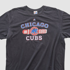 Chicago Cubs Majestic 2010s T-shirt - Black - Vintage - Fanatics Discount