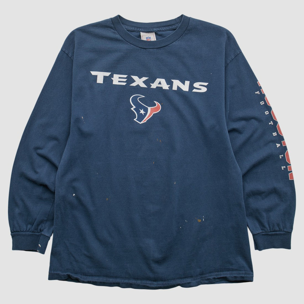 Fanatics Houston Texans NFL 2000s Long Sleeve T-shirt Navy Vintage