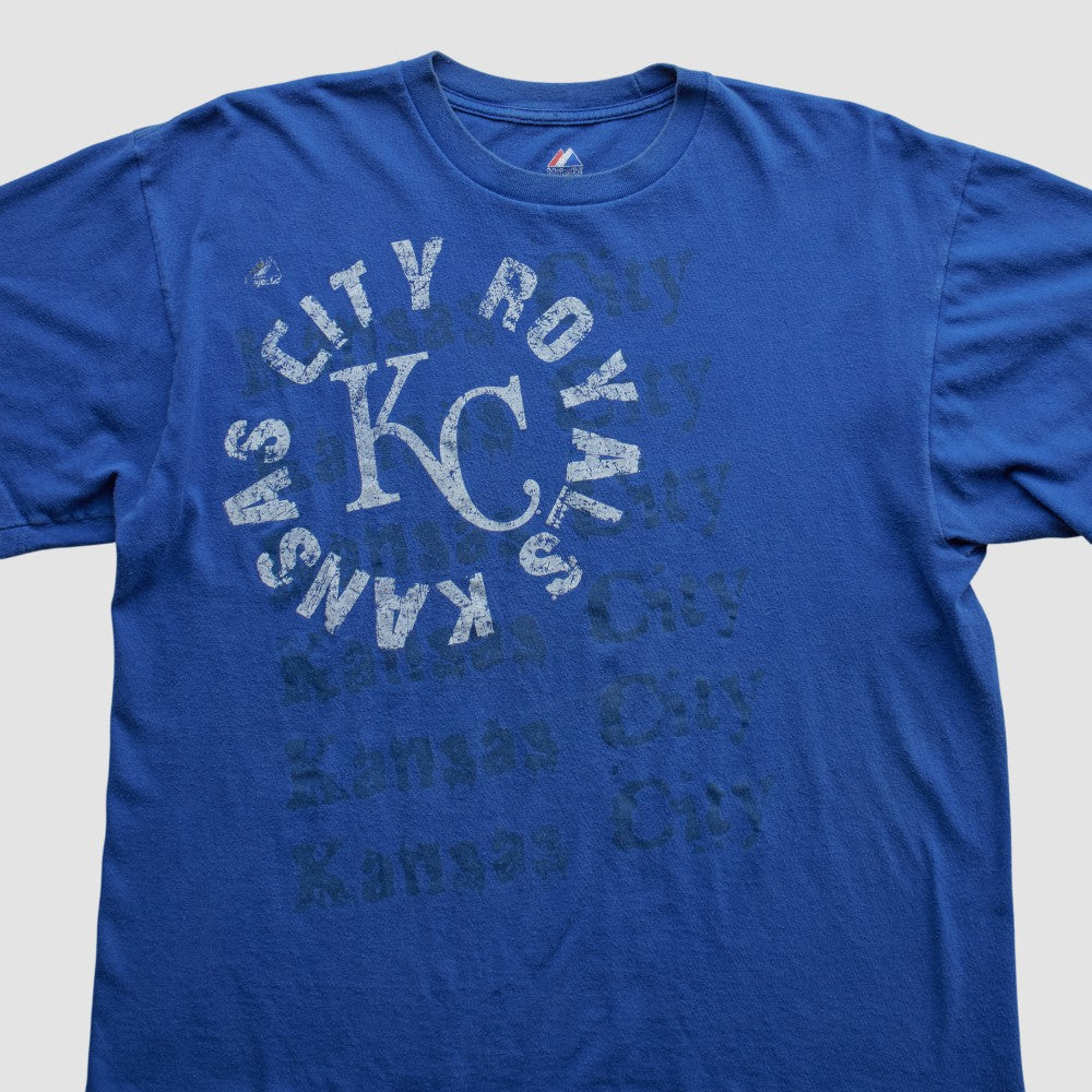 Kansas City Royals Majestic 2010s T-shirt - Blue - Vintage - Fanatics on Sale