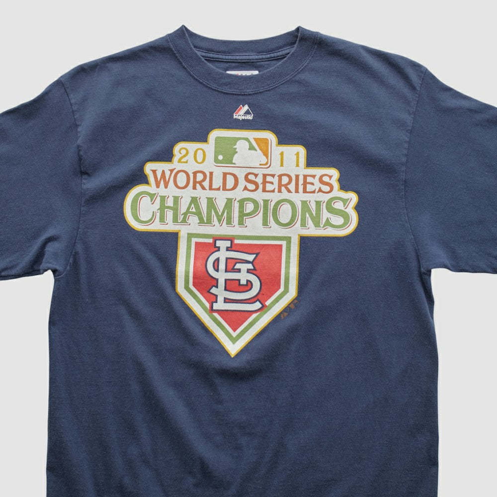 St. Louis Cardinals Majestic 2011 T-shirt - Navy - Vintage - Fanatics Discount