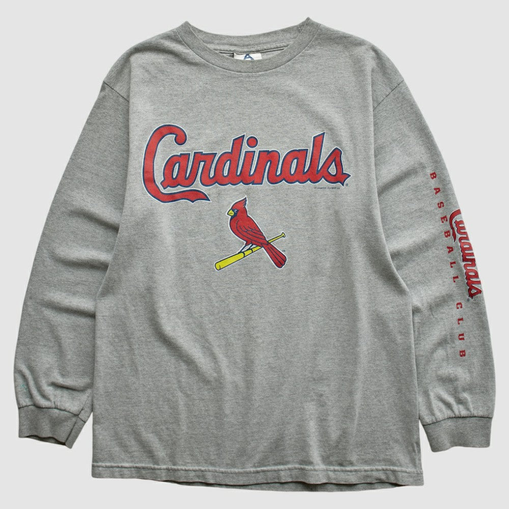 St. Louis Cardinals 2000s Long Sleeve T-shirt - Heather Gray - Vintage - Fanatics Sale