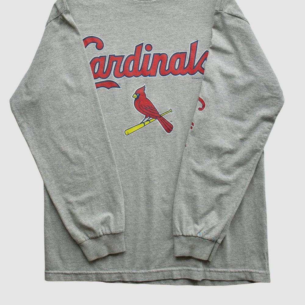 St. Louis Cardinals 2000s Long Sleeve T-shirt - Heather Gray - Vintage - Fanatics Sale