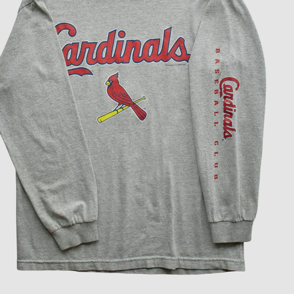 St. Louis Cardinals 2000s Long Sleeve T-shirt - Heather Gray - Vintage - Fanatics Sale