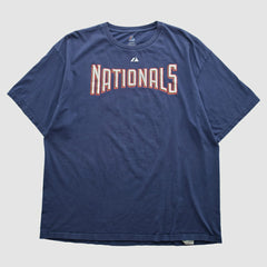 Washington Nationals Majestic 2010s T-shirt - Navy - Vintage - Fanatics Lifestyle