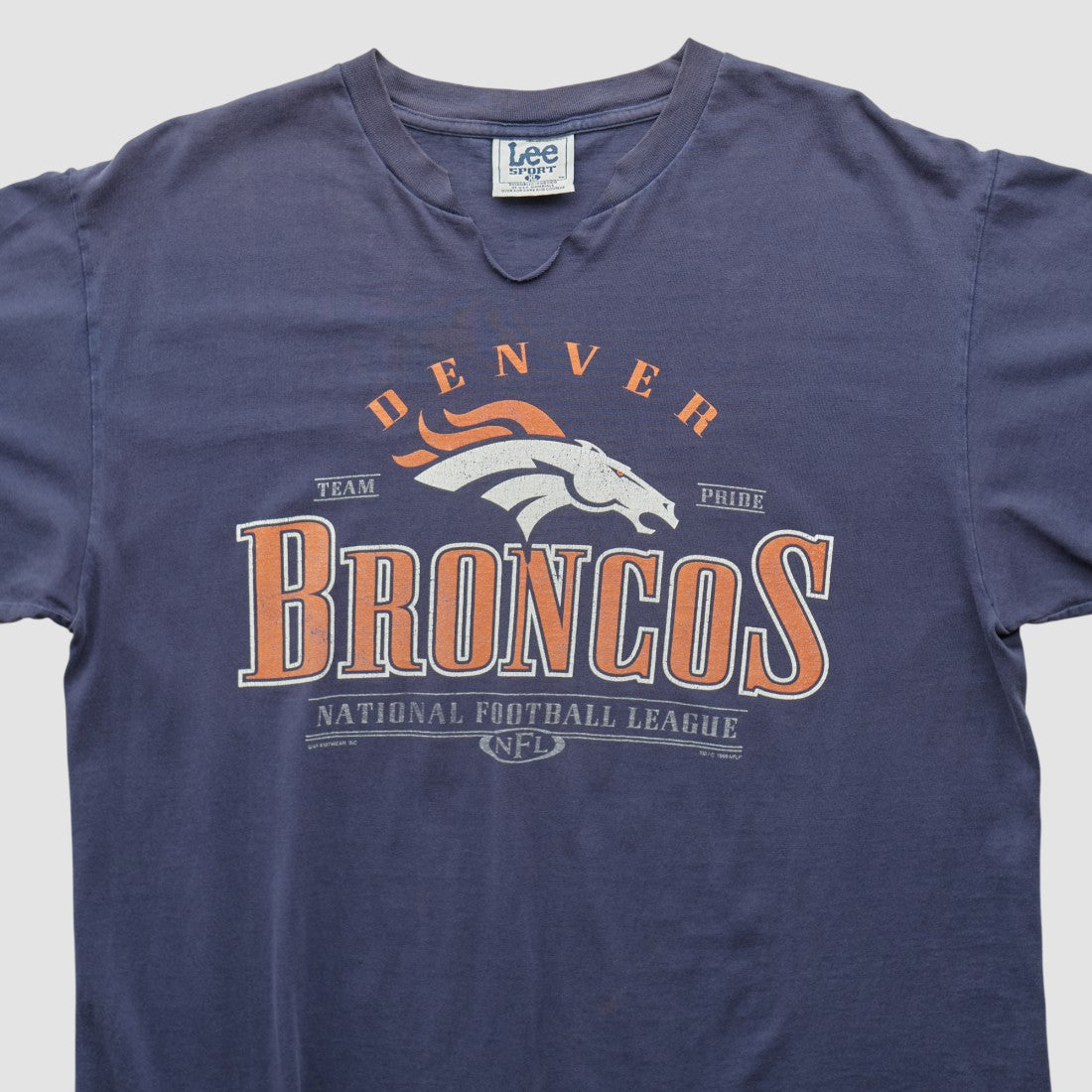 Fanatics Denver Broncos Lee Apparel 90s T-shirt Navy Vintage