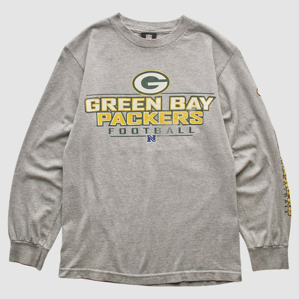 Fanatics Green Bay Packers NFL 2010s Long Sleeve T-shirt Heather Gray Vintage