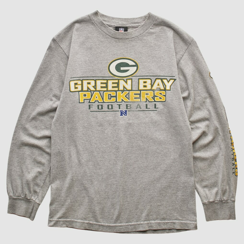 Fanatics Green Bay Packers NFL 2010s Long Sleeve T-shirt Heather Gray Vintage