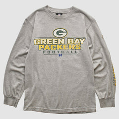 Fanatics Green Bay Packers NFL 2010s Long Sleeve T-shirt Heather Gray Vintage
