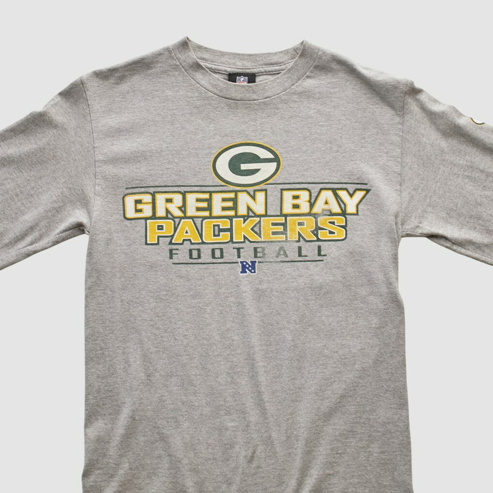 Fanatics Green Bay Packers NFL 2010s Long Sleeve T-shirt Heather Gray Vintage