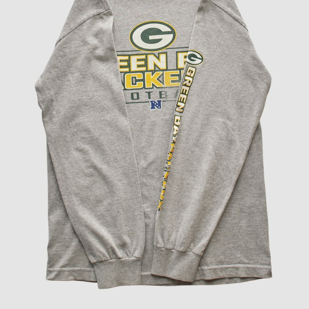 Fanatics Green Bay Packers NFL 2010s Long Sleeve T-shirt Heather Gray Vintage