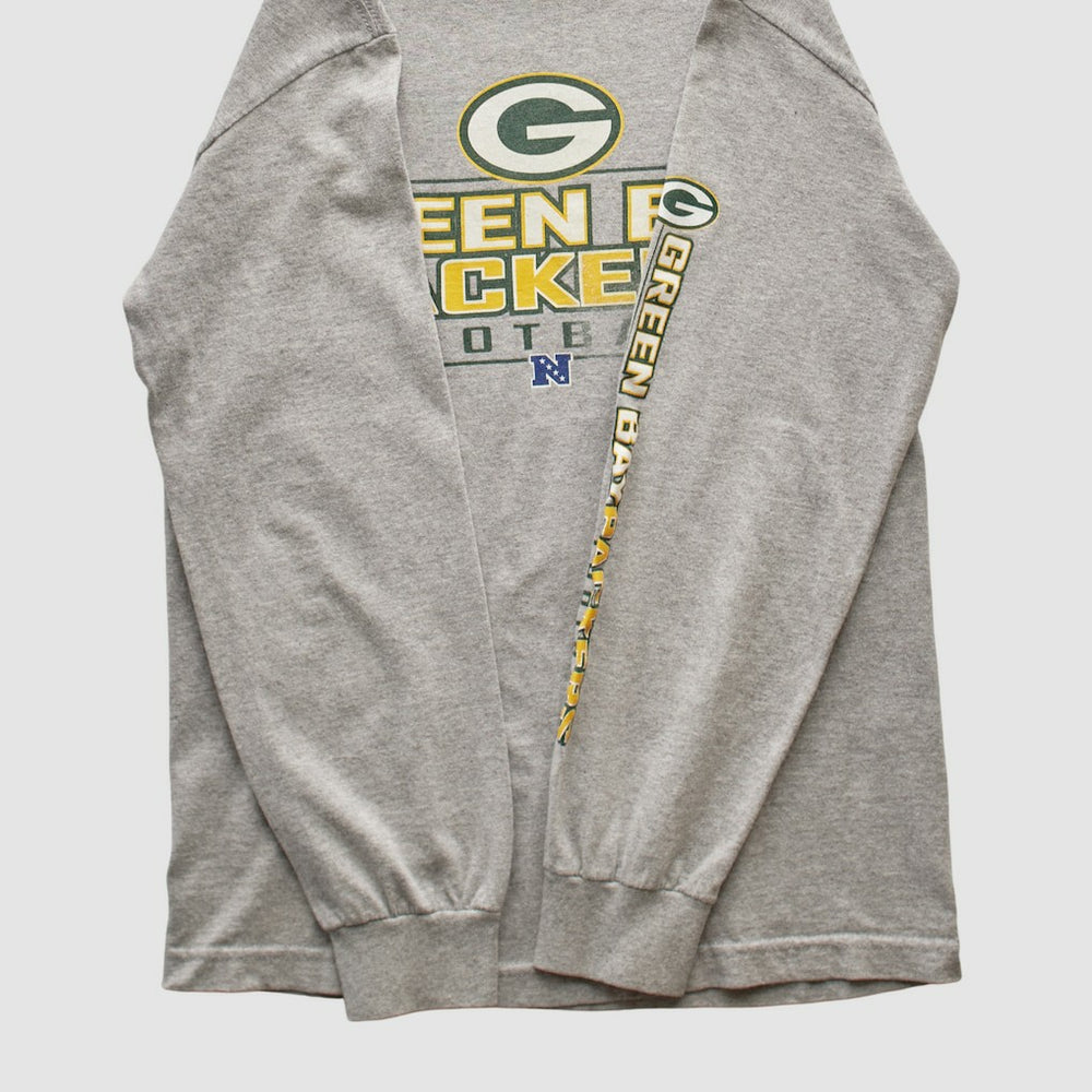 Fanatics Green Bay Packers NFL 2010s Long Sleeve T-shirt Heather Gray Vintage