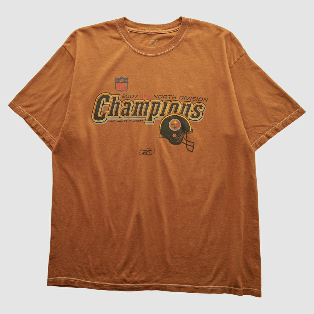 Fanatics Pittsburgh Steelers Reebok 2007 T-shirt Orange Vintage