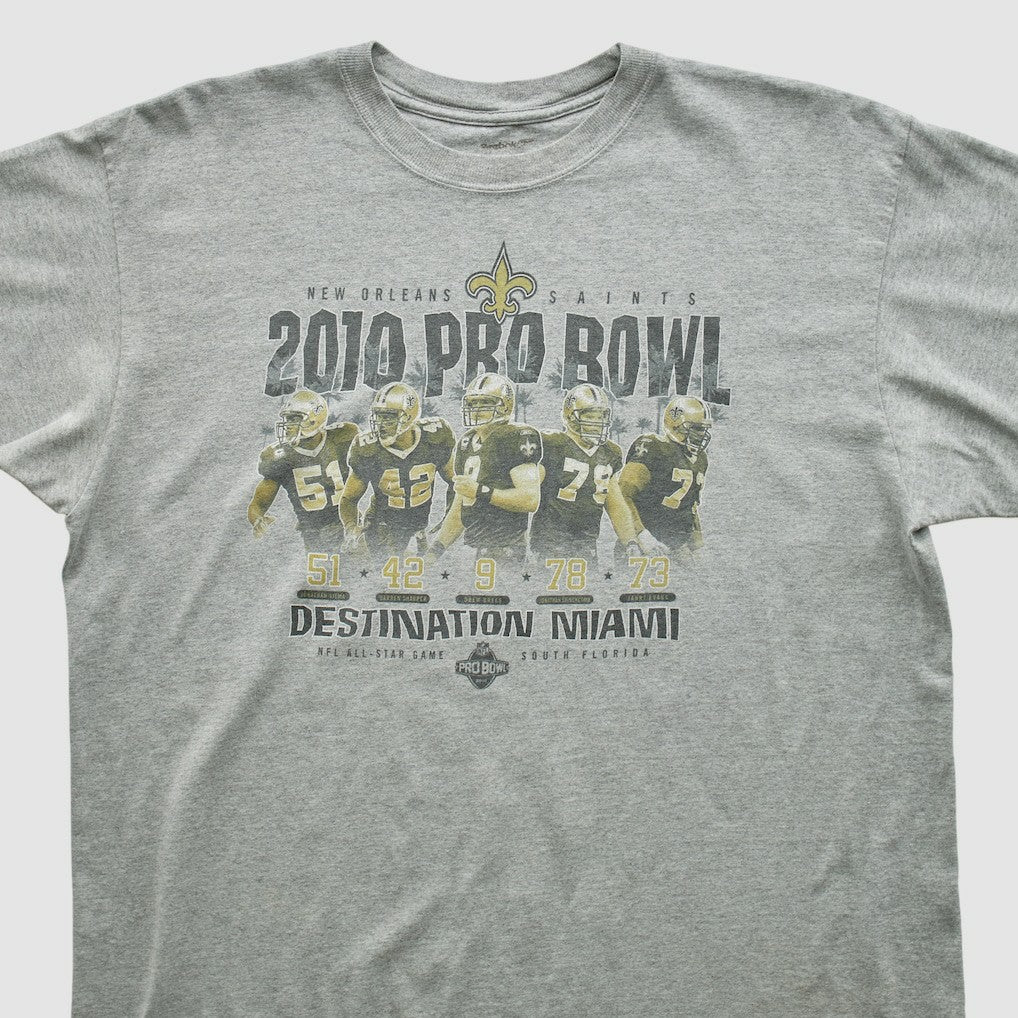 Fanatics New Orleans Saints Reebok 2010 T-shirt Heather Gray Vintage