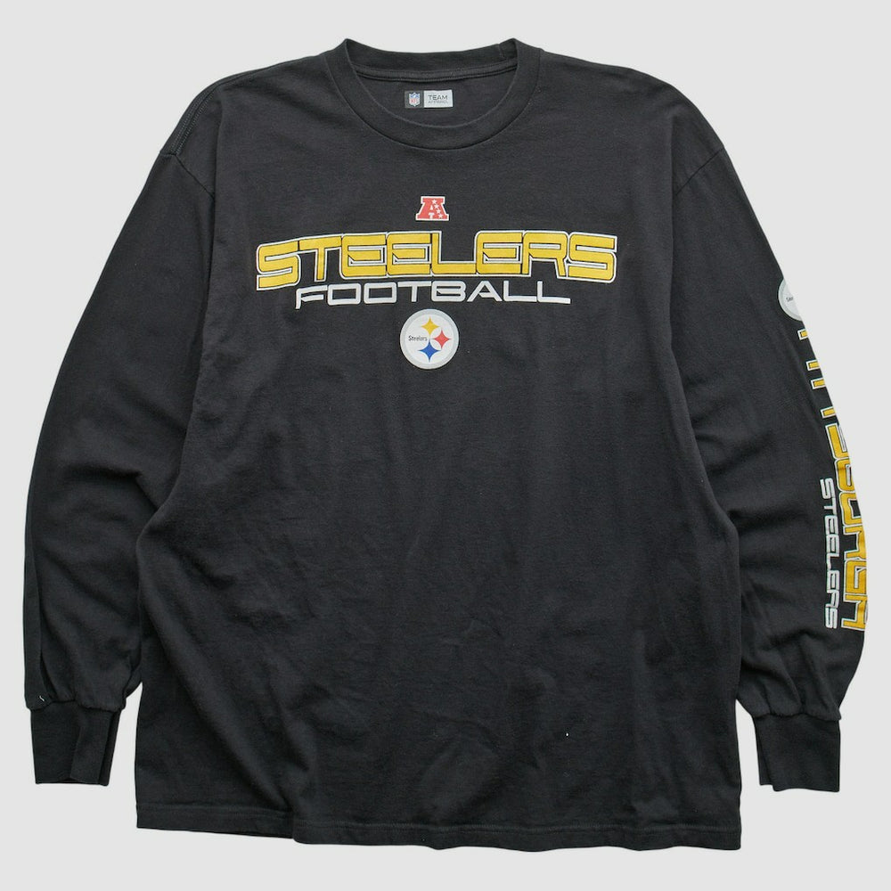 Fanatics Pittsburgh Steelers NFL 2010s Long Sleeve T-shirt Black Vintage