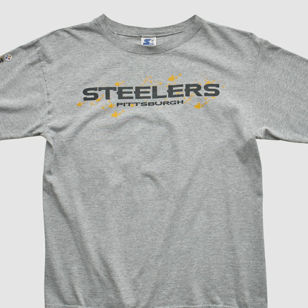 Fanatics Pittsburgh Steelers Starter 90s Long Sleeve T-shirt Heather Gray Vintage