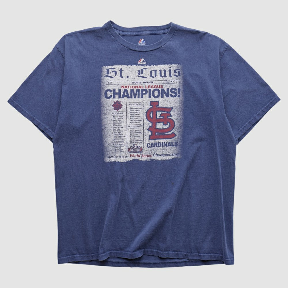St. Louis Cardinals Majestic 2011 T-shirt - Navy - XVintage - Fanatics on Sale