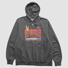 New York Mets Majestic 2015 Hooded Pullover Sweatshirt - Dark Heather Gray - XVintage - Fanatics Discount