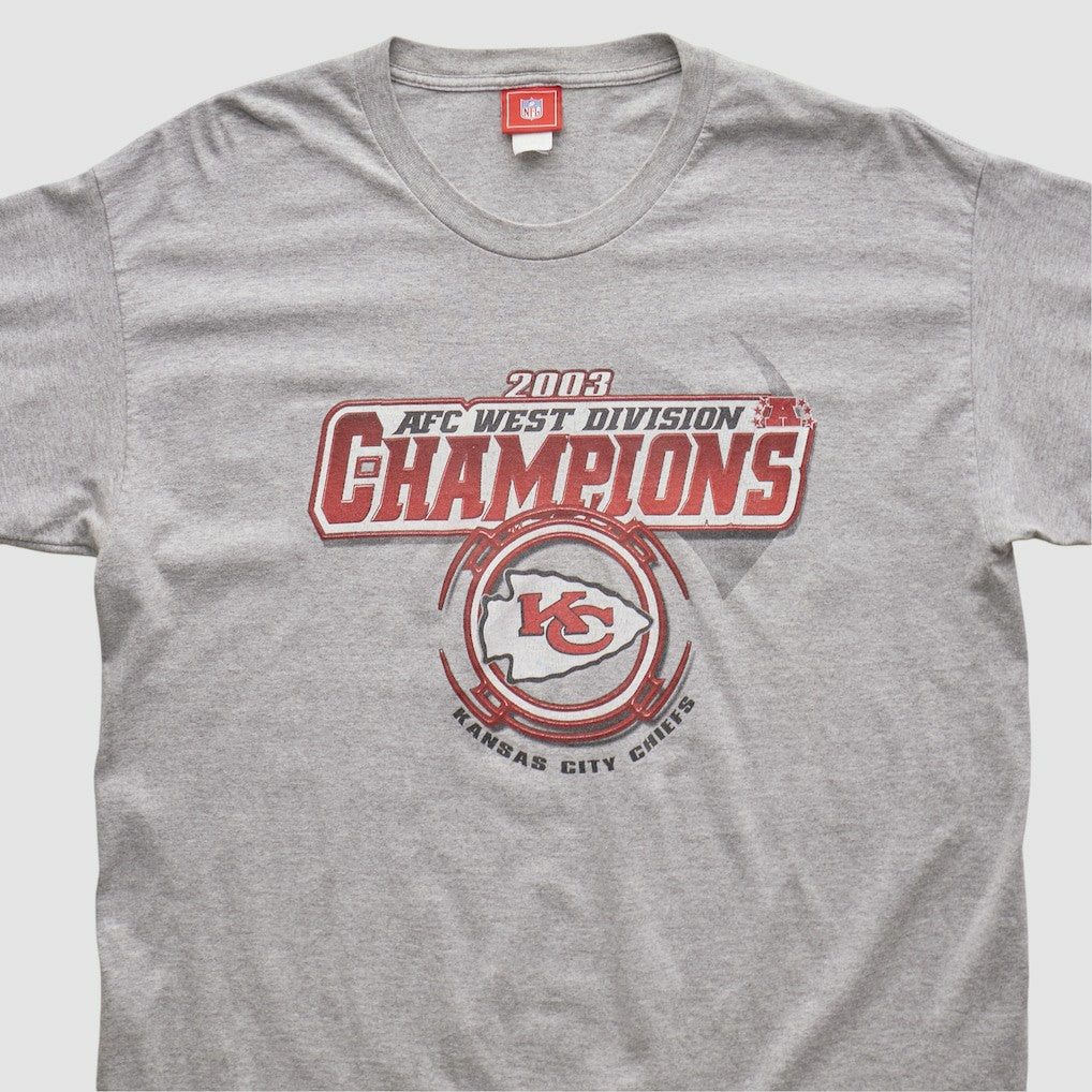 Fanatics Kansas City Chiefs NFL 2003 Long Sleeve T-shirt Heather Gray Vintage