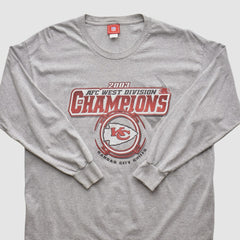 Fanatics Kansas City Chiefs NFL 2003 Long Sleeve T-shirt Heather Gray Vintage