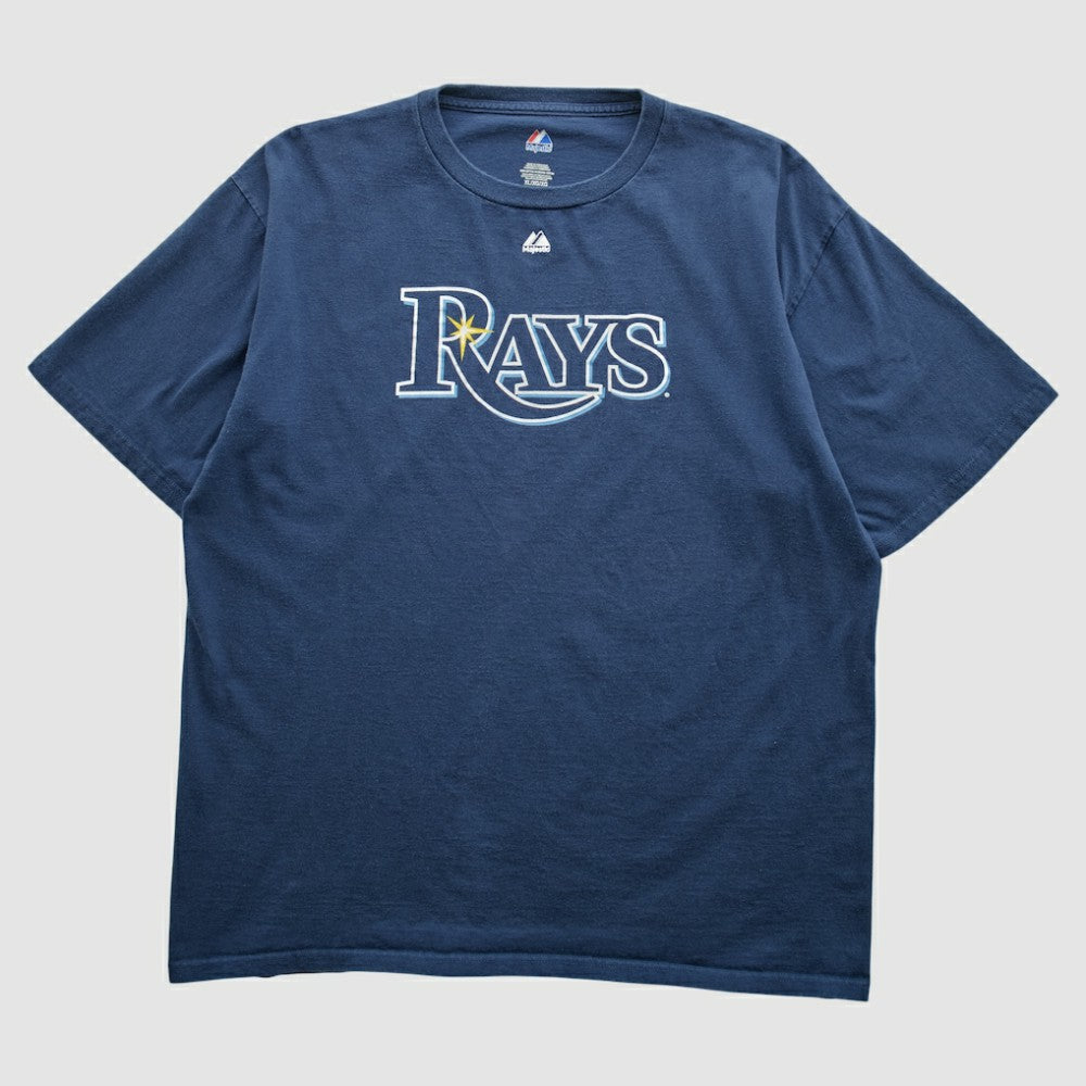 Tampa Bay Rays Majestic 2010s T-shirt - Navy - Vintage - Fanatics Lifestyle
