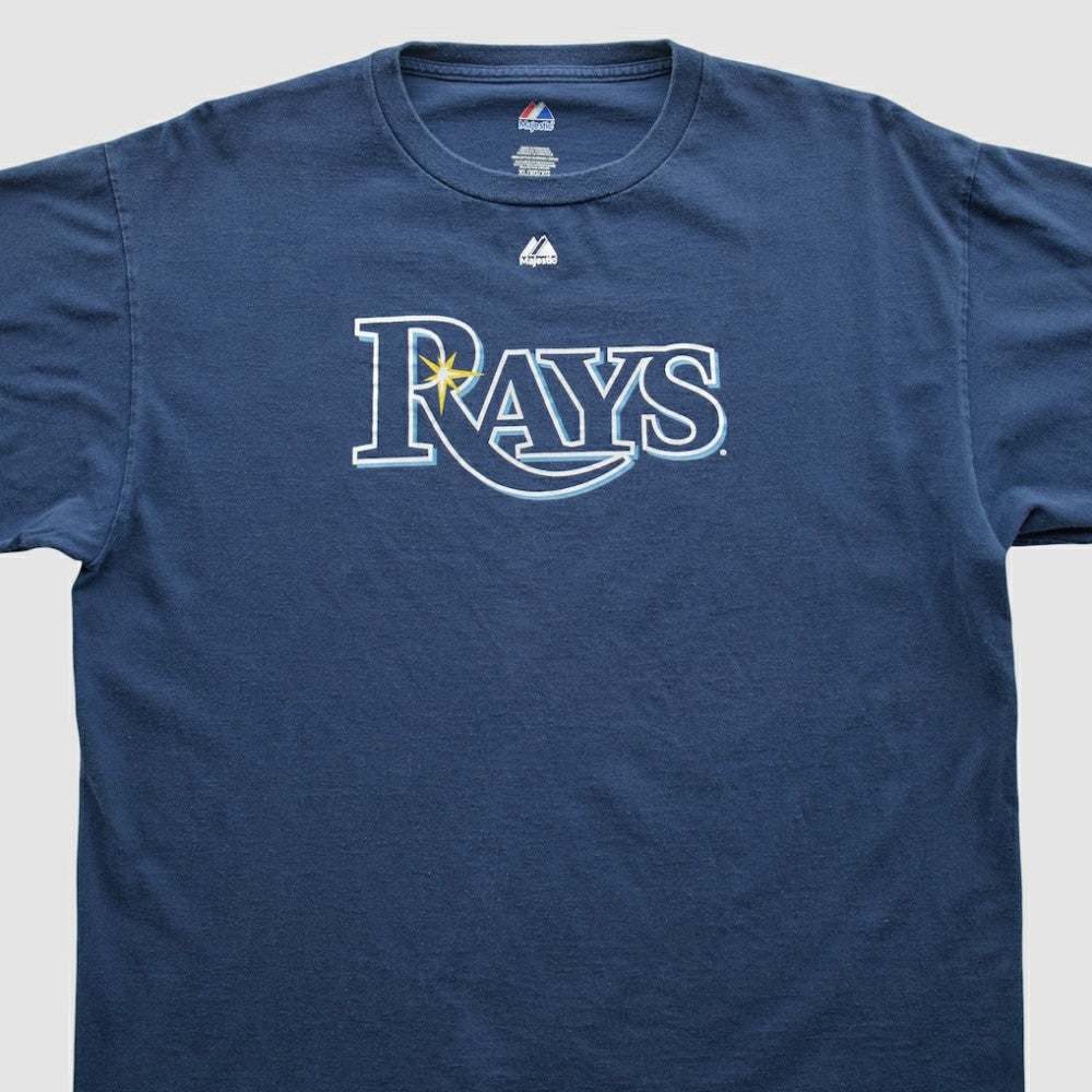 Tampa Bay Rays Majestic 2010s T-shirt - Navy - Vintage - Fanatics Lifestyle