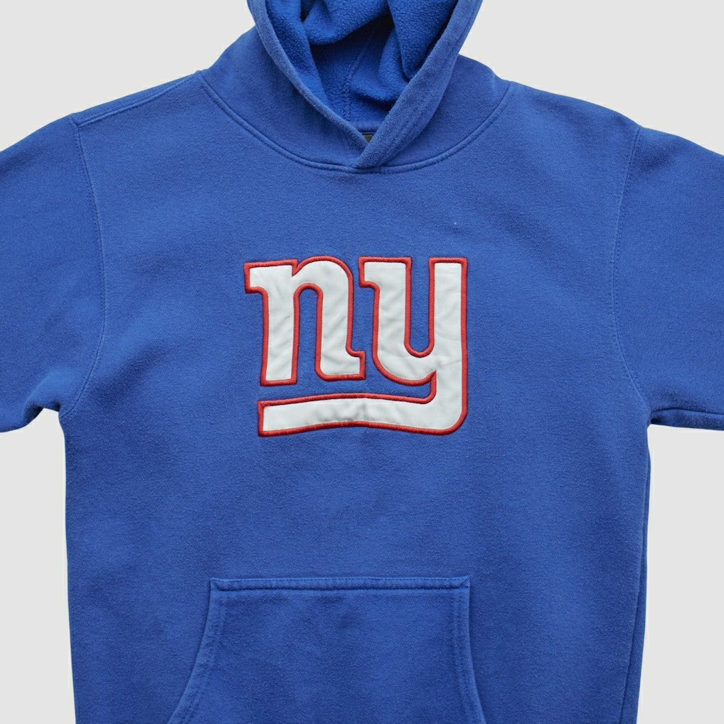 Fanatics New York Giants Reebok 2000s Hooded Pullover Sweatshirt Blue Vintage