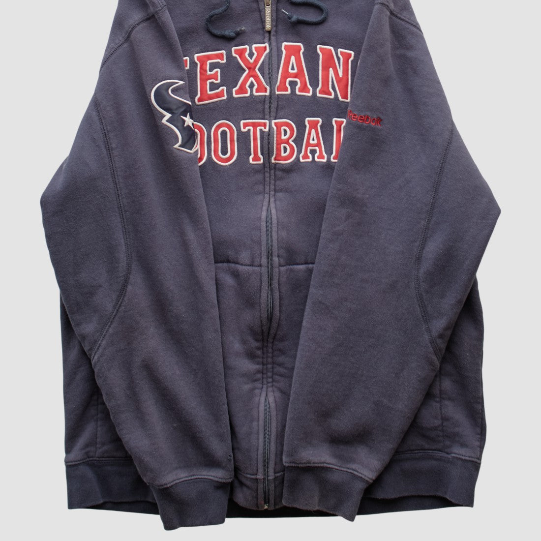 Fanatics Houston Texans Reebok 2010s Hooded Full Zip Sweatshirt Navy Vintage