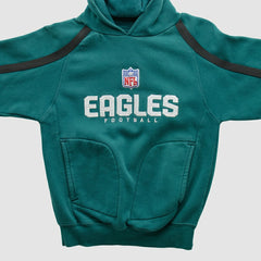 Fanatics Philadelphia Eagles Reebok 2000s Hooded Pullover Sweatshirt Teal Vintage