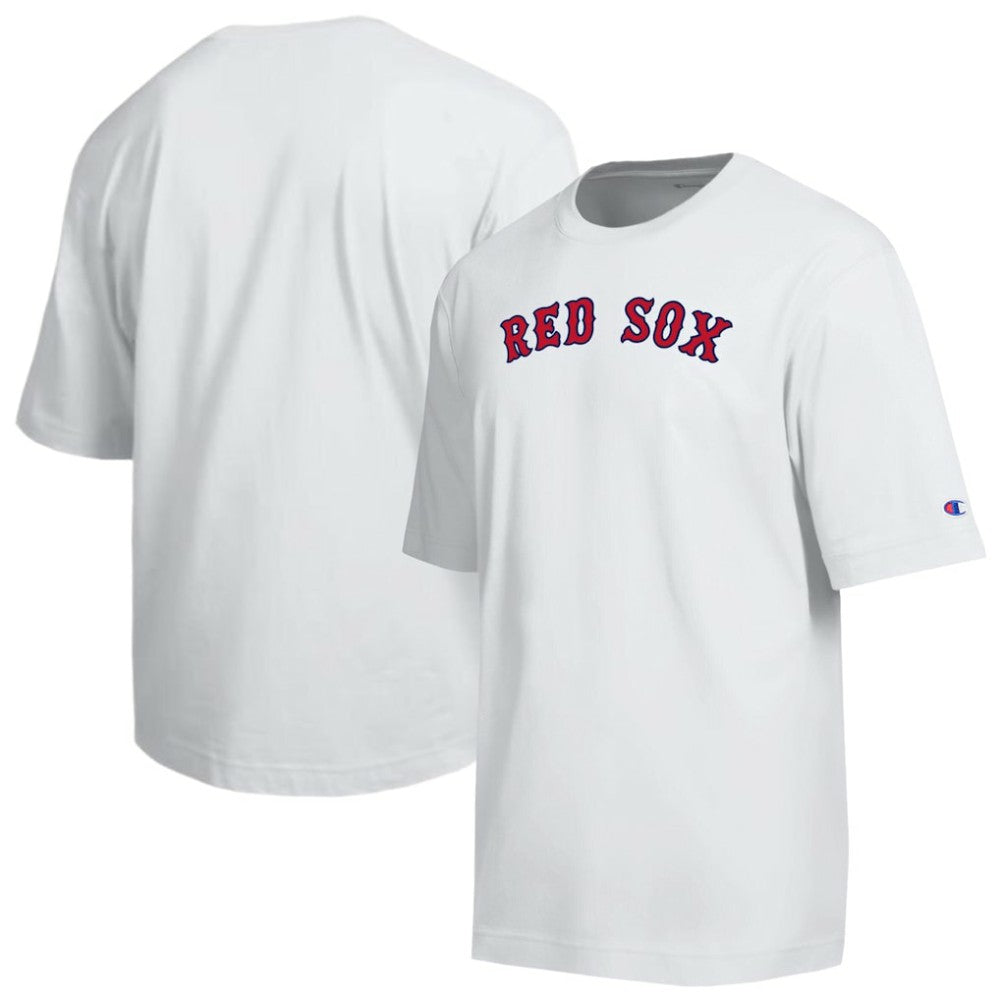 Boston Red Sox Champion All Star Arched Chenille Wordmark T-Shirt - White - MLB Lifestyle