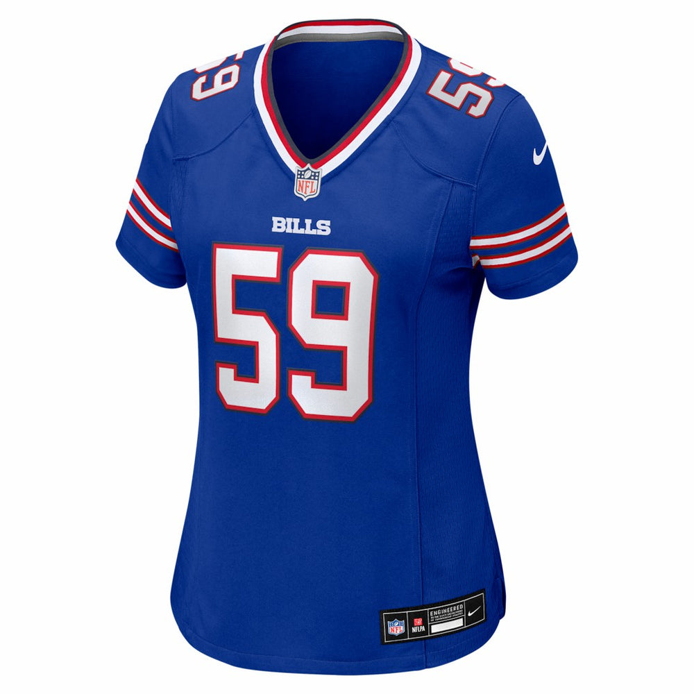 Nike Shaq Lawson Buffalo Bills Women's Team Game Jersey Royal