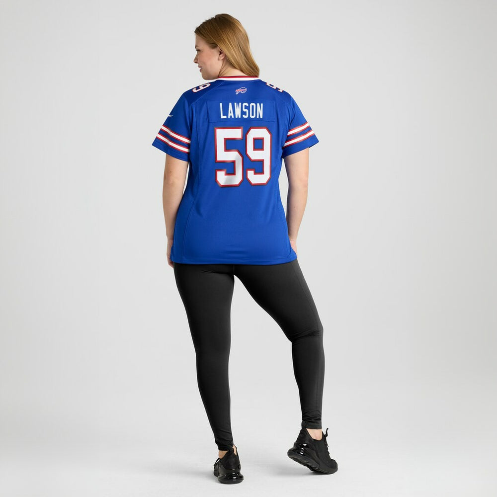Nike Shaq Lawson Buffalo Bills Women's Team Game Jersey Royal