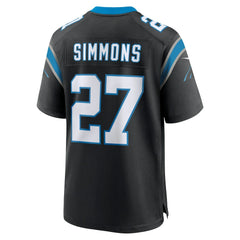 Nike Isaiah Simmons Carolina Panthers Team Game Jersey Black
