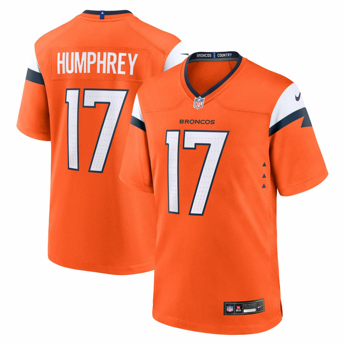 Nike Lil'Jordan Humphrey Denver Broncos Team Game Jersey Orange